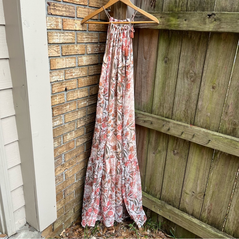 Cost Plus World Market Multicolor Boho Lined Floral Dress